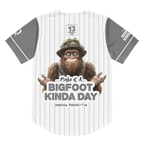 T-shirt with a cartoon bigfoot character and text on a white background