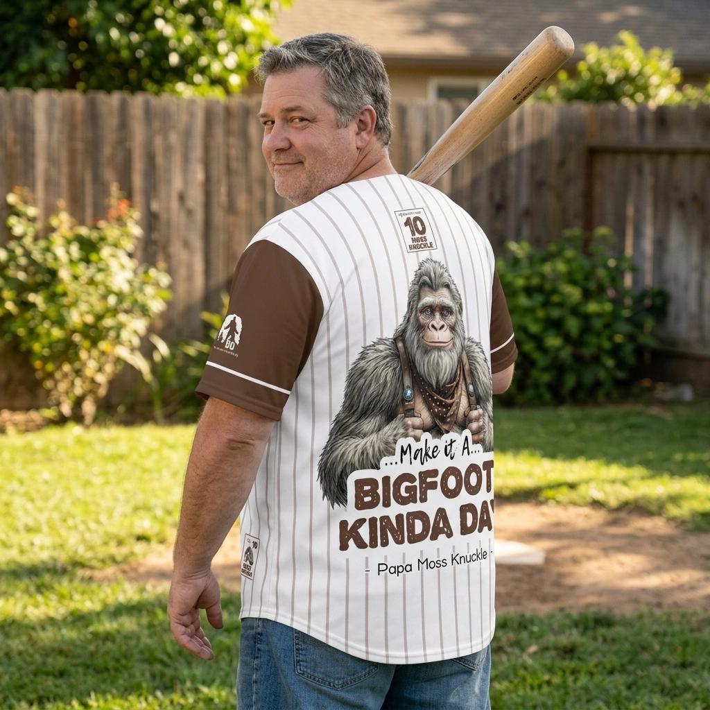 Bigfoot Baseball Jersey | Papa Moss Knuckle – Official Forest League