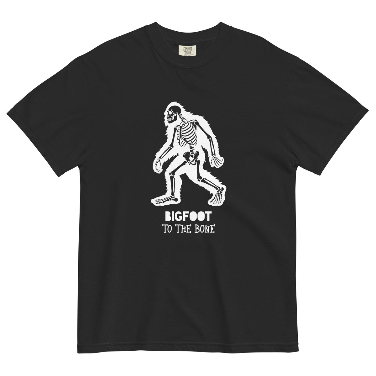 Bigfoot Skeleton T-Shirt | Bigfoot to the Bone — Black