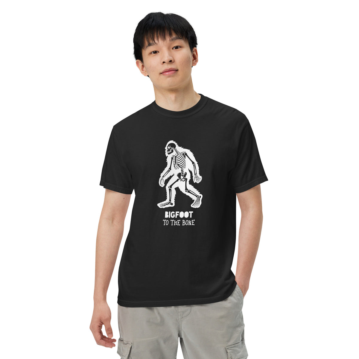 Bigfoot Skeleton T-Shirt | Bigfoot to the Bone — Black