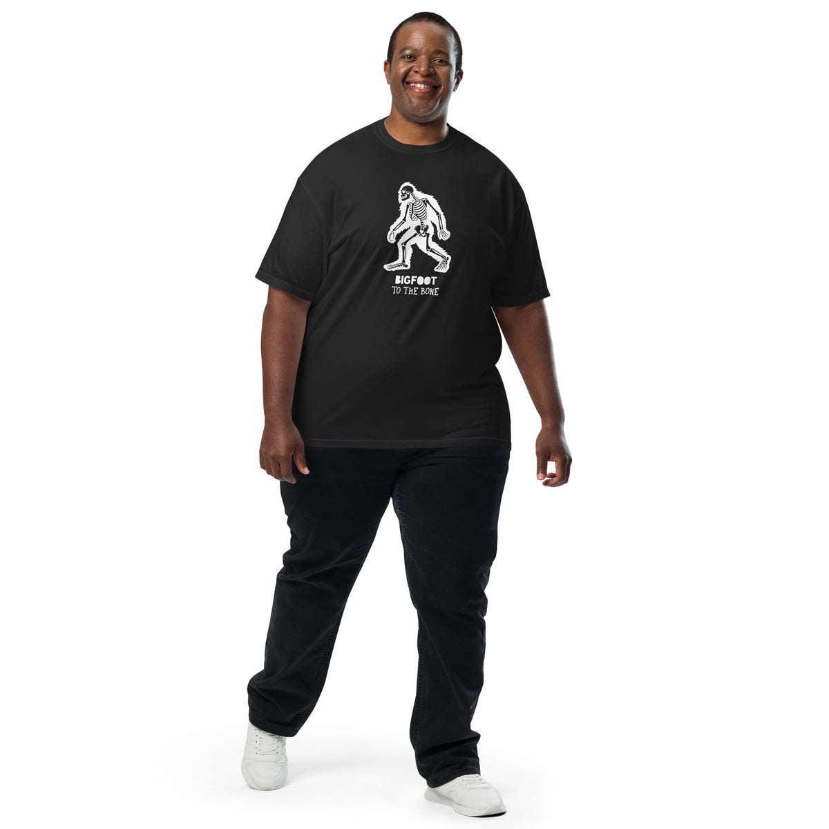 Bigfoot Skeleton T-Shirt | Bigfoot to the Bone — Black
