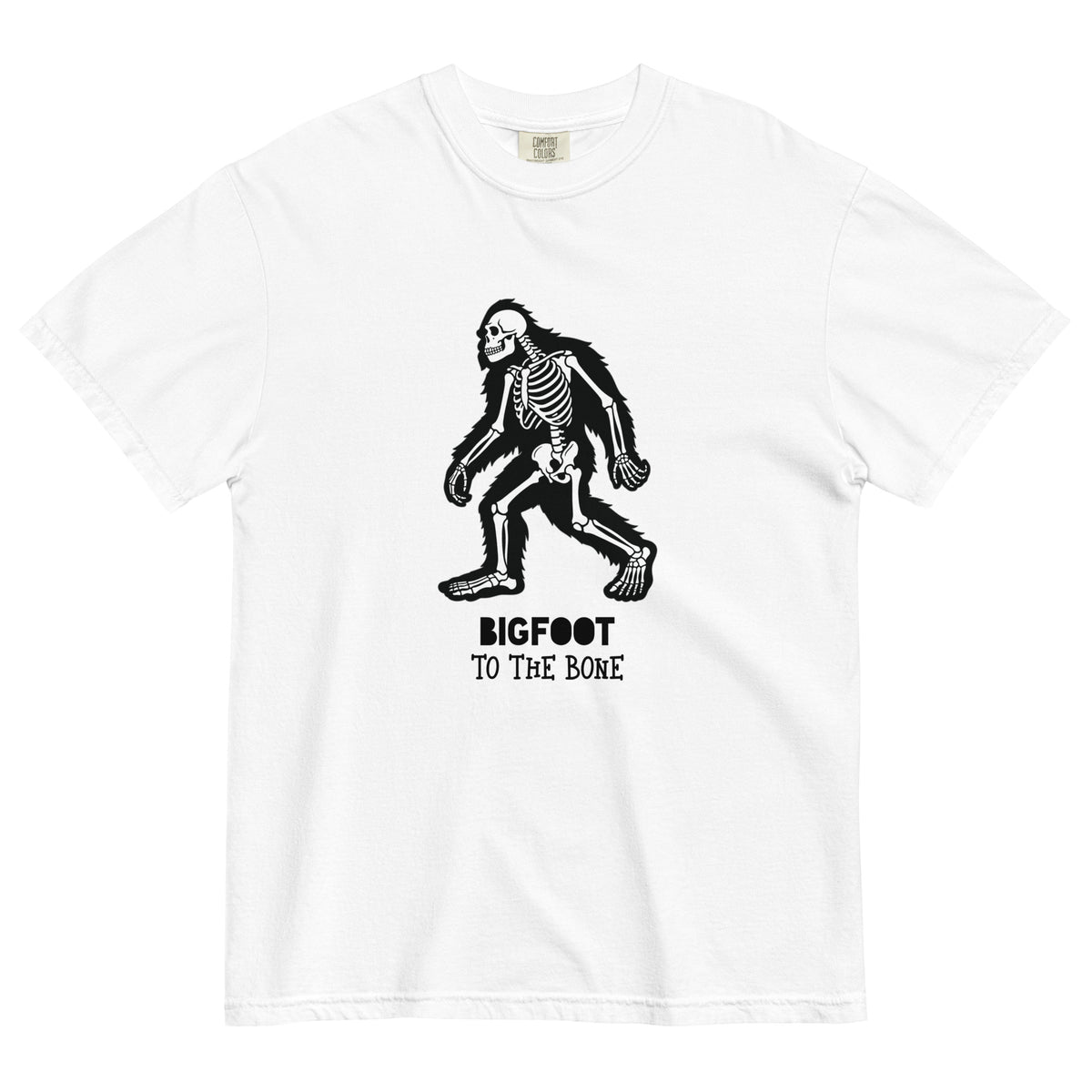 Skeleton Bigfoot T-Shirt | Bigfoot to the Bone — White