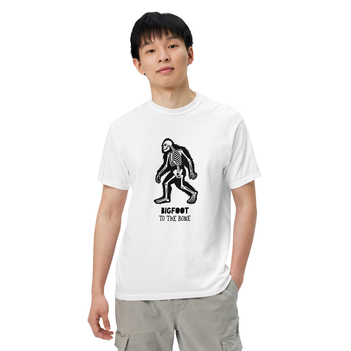 Skeleton Bigfoot T-Shirt | Bigfoot to the Bone — White