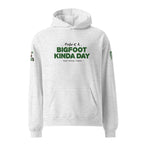 Front view of Official Forest League #00 Great Gramps Treepaw white heather relaxed hoodie with forest-green character artwork and number details.