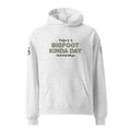 Front view of Official Forest League #04 Auntie Leaf Whisper white heather relaxed hoodie