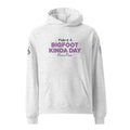 Front view of Official Forest League #07 Mama Moss white heather relaxed hoodie