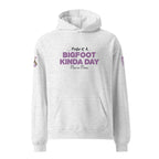 Front view of Official Forest League #07 Mama Moss white heather relaxed hoodie