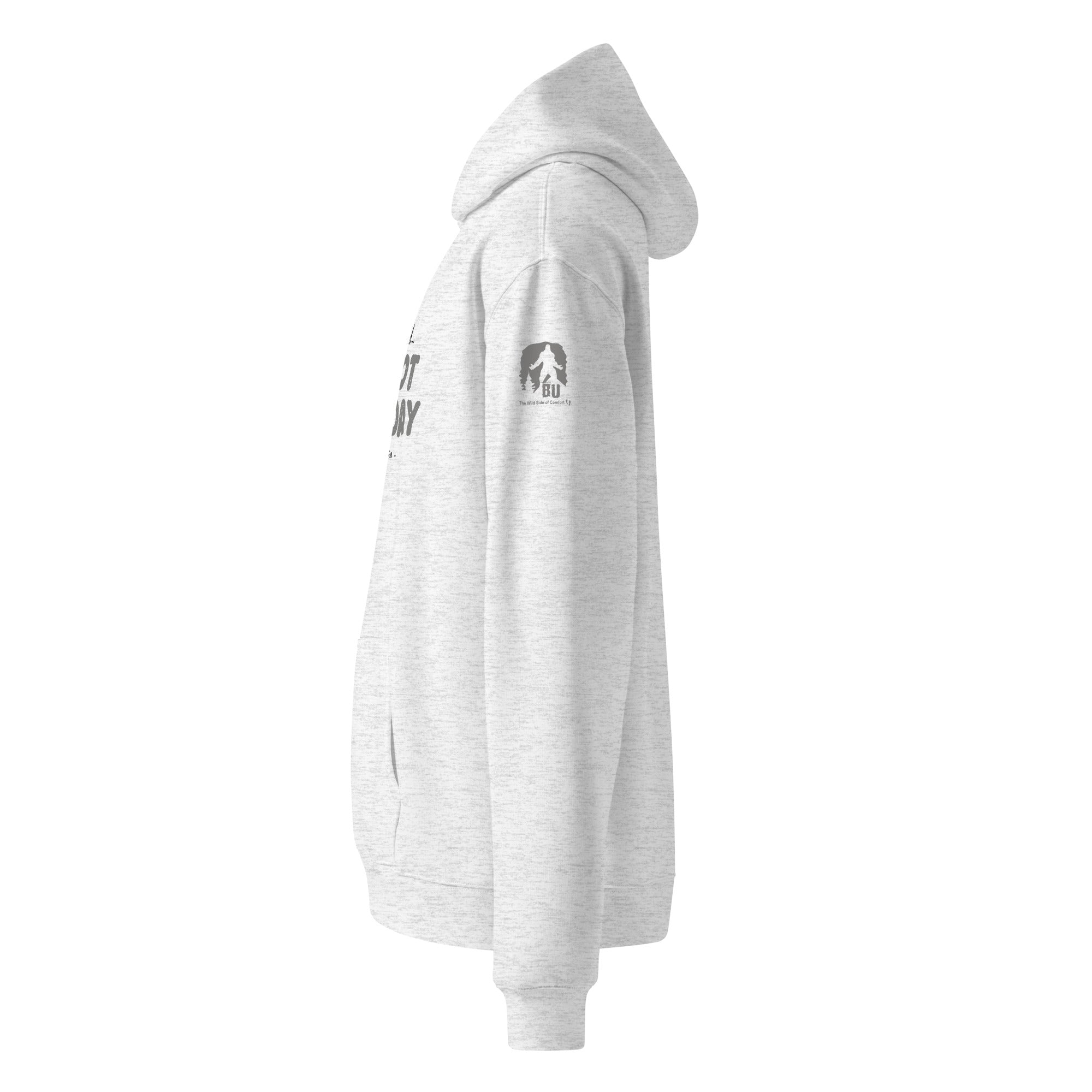 Left sleeve view of Official Forest League #13 Nephew Pebble-Toe white heather relaxed hoodie