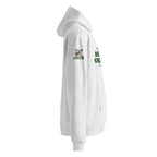 Right sleeve view of Great Gramps Treepaw Official Forest League hoodie showing #00 collector number badge.